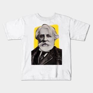 Russian Novelist Ivan Turgenev illustration Kids T-Shirt